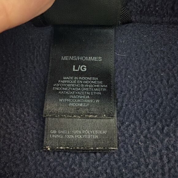 The North Face Men’s Large Navy Blue Full Zip Fleece Jacket Lightweight Outdoor - Picture 6 of 10